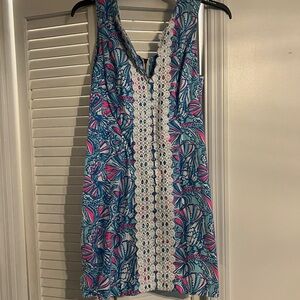 Lilly Pulitzer for Target Blue and Pink Patterned Mini Dress